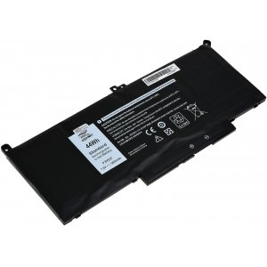 Bateria padro compatvel com porttil Dell Latitude 12 7290, Latitude 13 7390, Latitude 14 7480, modelo F3YGT