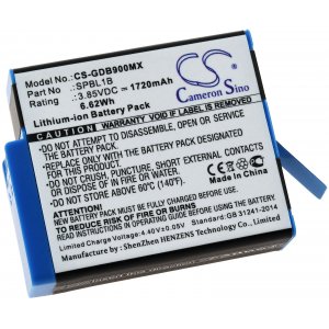 Bateria compatvel com cmara fotogrfica desportiva GoPro Hero 9, AHDBT-901, modelo SPBL1B