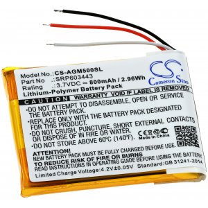 Bateria para auriculares Wireless Astro Gaming A50 / modelo SRP603443