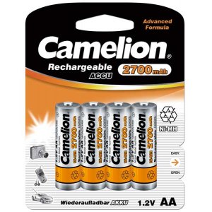 Camelion Pilha recarregvel Mignon AA HR6 2700mAh NiMH pack 4unid.