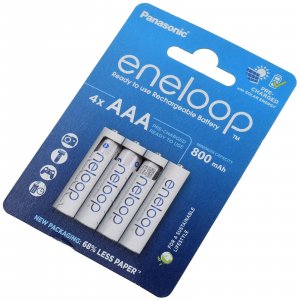 Panasonic eneloop Micro pilha recarregvel AAA HR03 HR-4UTG 800mAh NiMH pack 4unid.