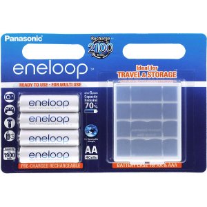 Panasonic eneloop pilha recarregvel AA - blister 4 unid. + Caixa de proteco (BK-3MCDEC4BE)