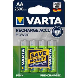 Pilha recarregvel Varta Power Ready2Use Mignon AA 5716 HR6 LR06 blister 4 unid. 2600mAh