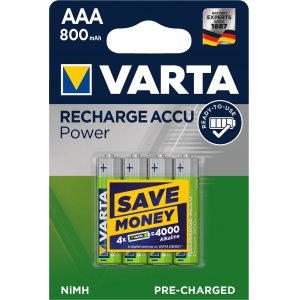 Pilha recarregvel Varta Power Ready2Use TOYS Micro AAA blister 4 unid.