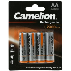 Camelion HR6 AA Mignon pilha recarreg. para ratones, comandos, cmaras de fotos, barbeador etc. 2300mAh blister 4 unid.