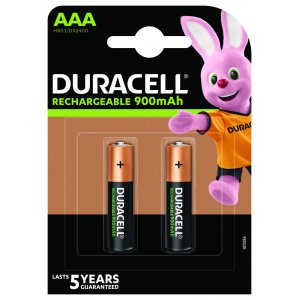 Duracell recarregvel AAA, Micro, pilha recarregvel HR03 900mAh blister 2 unid.