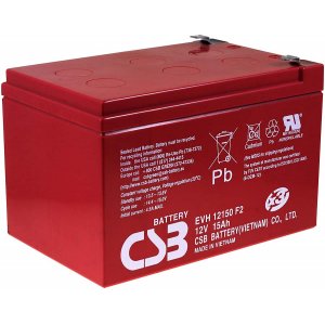 CSB Bateria de chumbo EVH12150/X3 12V 15Ah cclica