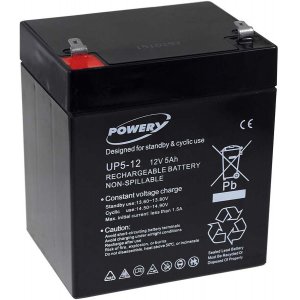 Powery Bateria de GEL 12V 5Ah