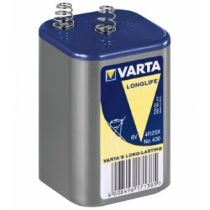 Pilha de lanterna Varta modelo 0430 4R25 6V-Bloco