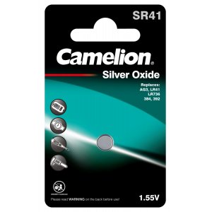 Camelion pilha de boto de xido de prata SR41/SR41W / G3 / 392 / LR41 / 192 blister 1 unid.