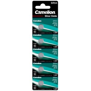 Camelion pilha de boto de xido de prata SR54 7 G10 / LR1130 / 389 / SR1130 / 189 blister 5 unid.