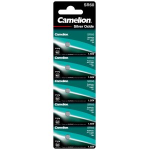 Camelion pilha de boto de xido de prata SR60 / SR60W / G1 / LR621 / 364 / SR621 / 164 blister 5 unid.