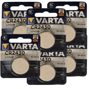 6x Pilha de boto de ltio Pilha Varta Electronic CR2430 3V blister 1 unid.