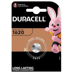 Pilha de boto de ltio Duracell DL1620 / CR1620 blister 1 unid.