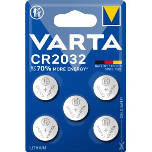 Pilha de boto de ltio Varta CR2032, substituio de DL2032 IEC CR2032 blister 5 unid.