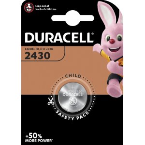 Pilha de boto de ltio Duracell CR2430, DL2430 blister 1 unid.