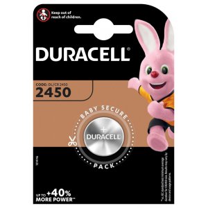 Pilha de boto de ltio Duracell DL2450/ CR2450 blister 1 unid.