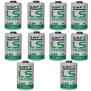 10x Pilha de ltio PLC Saft LS14250 1/2AA 3,6Volt