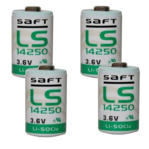 4x Pilha de ltio PLC Saft LS14250 1/2AA 3,6Volt