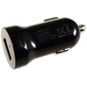 Carregador de viagem para automvel 12-24V para 1x USB 1000mA cor preto