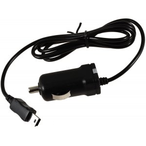 Powery Cabo de carga para veculo para sistema de navegacin com antena TMC integrada 12-24V a 1x Mini-USB 1000mA