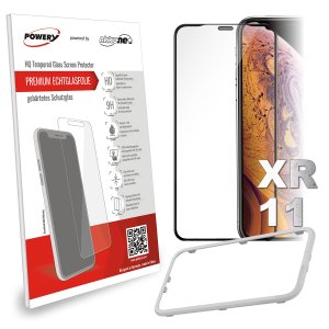 Pelcula de proteco de ecr vidro de segurana compatvel com iPhone XR, iPhone 11, proteco contra o p para colunas 2.5D