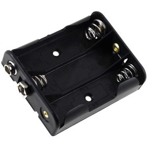 Porta-pilhas para 3x Mignon/AA Pilhas com conector Clip