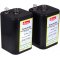 4R25 Pilha 6V-Bloco substituio das pilhas das lanternas Nissen IEC 4R25 pack de 2 unid.