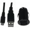 Mini Carregador de veculo inclui 2.0 High-Speed Cabo USB com Micro USB