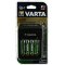 Varta Carregador plug-in com visor LCD e USB inclui 4x Varta AA-Pilhas recargveis R2U 2100mAh