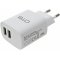 Powery Multi-Carregador tomada de parede com 2 ligaes USB 2,4A cor branco