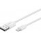Goobay Lightning MFi / USB Cabo de sincronização e carga compatível com iPhone/iPad cor branco