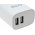 Powery Multi-Carregador tomada de parede com 2 ligaes USB 2,4A cor branco