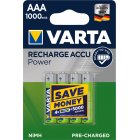 Pilha recarregvel Varta Power Ready2Use Micro AAA HR03 LR03 blister 4 unid. 1000mAh