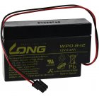 KungLong Bateria de chumbo WP0.8-12H com conector molex para persianas Heim & Haus