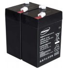 Powery Bateria de GEL para Panasonic LC-R064R5P 6V 5Ah (Tambm substitui 4Ah 4,5Ah)