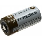 EagleTac CR123 a Li-Ion Bateria 16340 (CR123A, RCR123) 750mAh 3,7V IC Protection