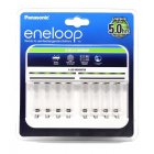 Carregador Panasonic eneloop BQ-CC63 para 8x pilhas recarregveis NiMH AA, AAA