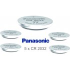 Panasonic Pilha de boto de ltio CR2032 / DL2032 / ECR2032 5 unid. solto- sem blister