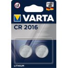 Pilha de botão de lítio, pilha Varta CR 2016, IEC CR2016, Também substitui DL2016, 3V blister 2 unid.