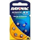 Rayovac Acoustic Special Pilha de aparelhos auditivos modelo 10 / AE10 / DA10 / PR230 / PR536 / V10AT blister 6 unid.