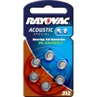 Rayovac Acoustic Special Pilha de aparelhos auditivos 312 / 312AE / AE312 / DA312 / PR41 / V312AT blister 6 unid.