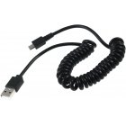 Goobay USB cabo espiral 1m com ligação Micro USB
