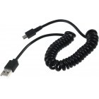 Goobay USB cabo espiral 1m com ligao Micro USB