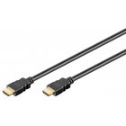 Cabo HDMI de alta velocidade com conector padrão (tipo A) 1,5m, cor preto, conectores dourados